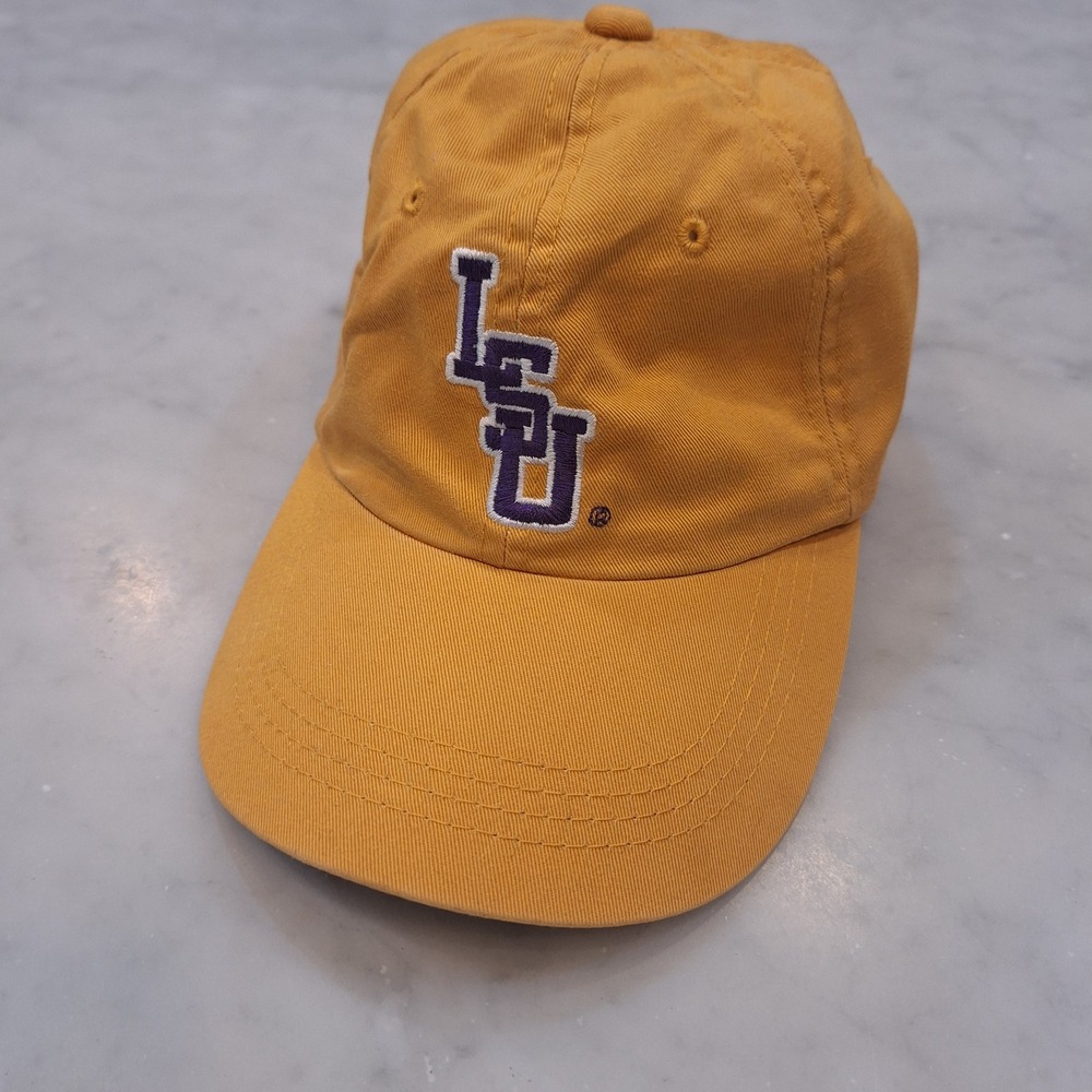 Signatures LSU Tigers Hat Mens OSFM Gold Purple Embroidered Adjustable Cap